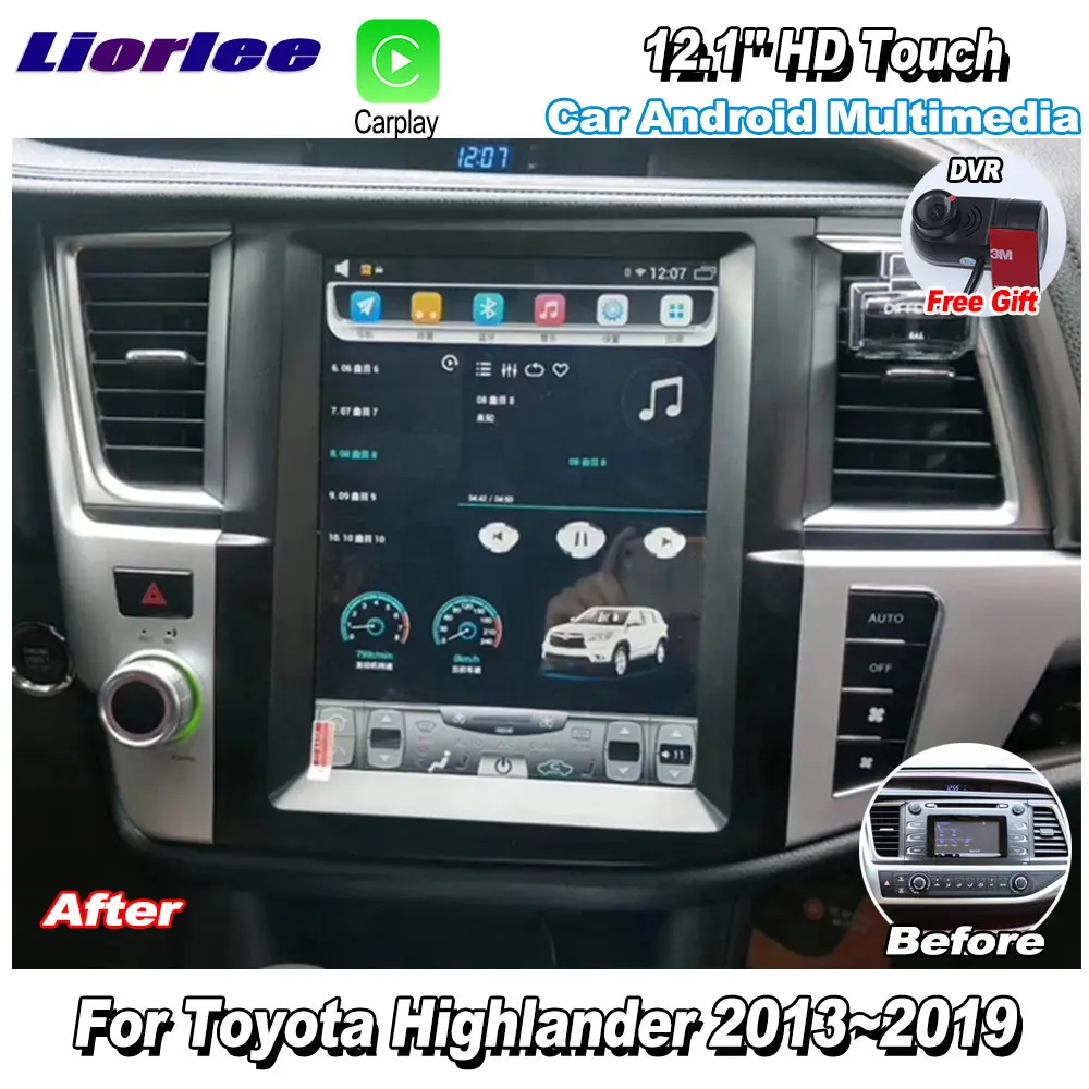 Автомагнитола для Toyota Highlander 2013 2019 мультимедийный плеер на Android Carplay GPS навигация