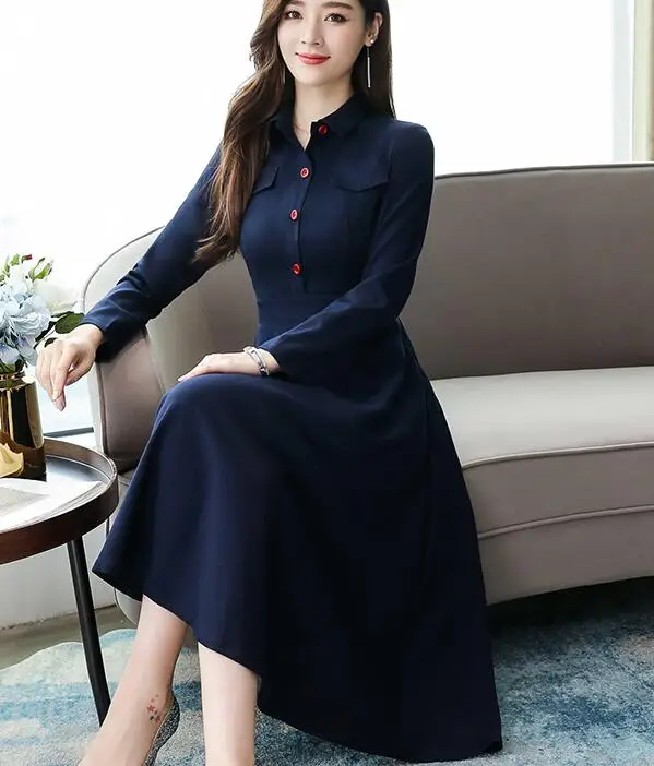 Женское длинное платье из хлопка и льна однотонное элегантное с отложным