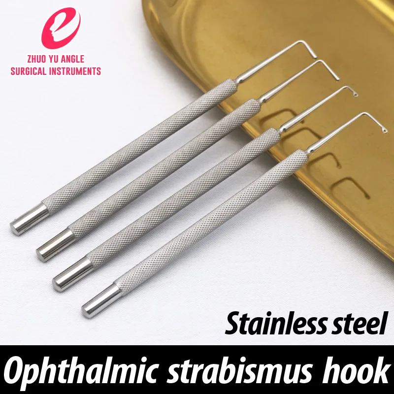 

Stainless steel ophthalmic strabismus hook retractor eye hook hole-free round head medical strabismus hook