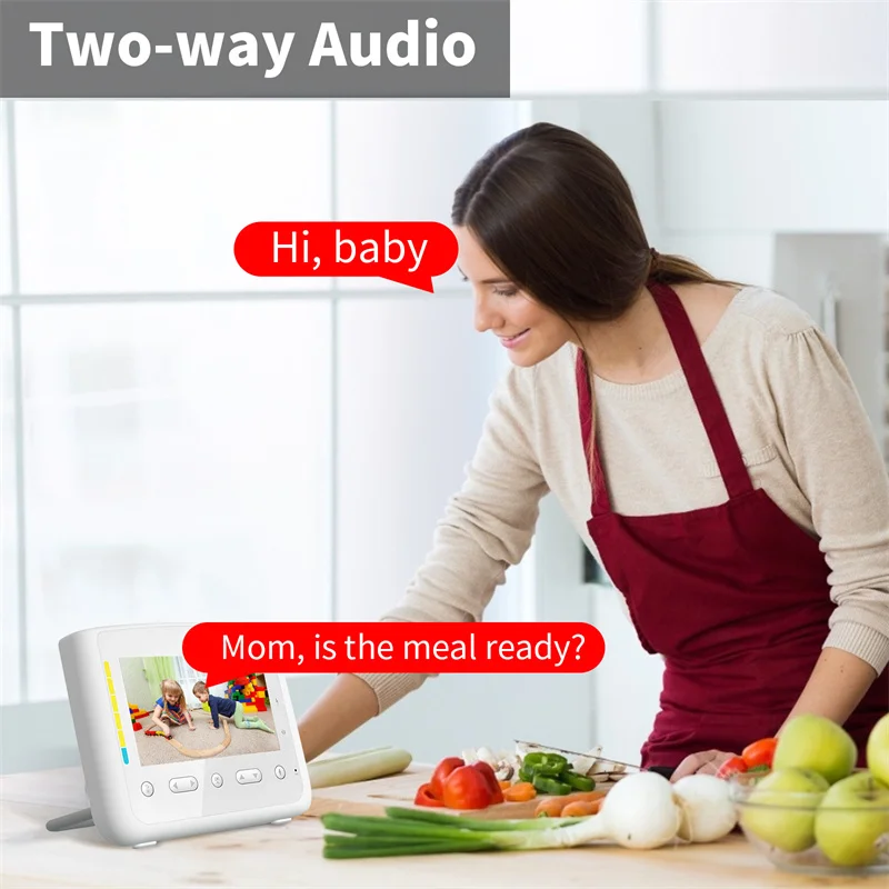 

SDETER High Quality Baby Monitor Surveillance Camera With Lullaby HD 1080p Wireless Video Baby Camera Temperature Monitoring