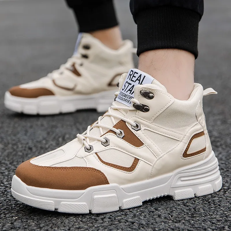 

2020 High-top snow boots winter cotton shoes plus velvet shoes warm sneakers men's shoes outdoor non-slip plus size men boots