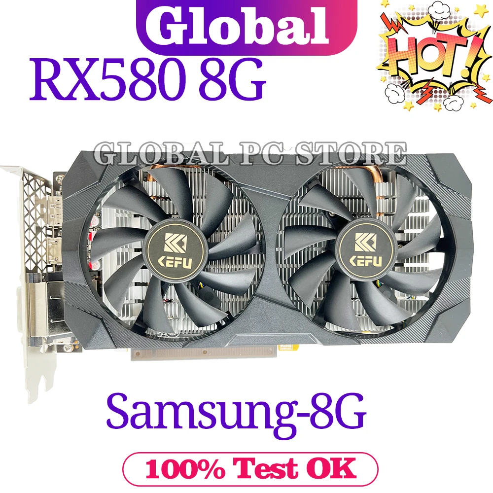 

ETH Mining Video Card RX 580 8GB 256Bit 2048SP GDDR5 Graphics Cards AMD Radeon RX580 series VGA Cards RX580 Samsung 8g Mining