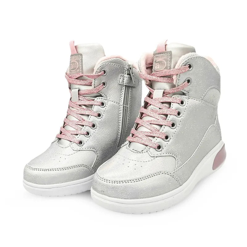 

NEW 1pair Waterproof Girl Snow Boots Winter Warm Leather Ski Children Wool Boot,-40 or -30 degrees Kid Boot