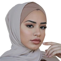 muslim women underscarf bonnet stretchy cross inner hijab turban caps female islamic head wrap cap headband turbante mujer