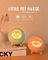 cat house touch dimming led night light kid baby bedroom indoor study bedside decoration creative gift table lamp