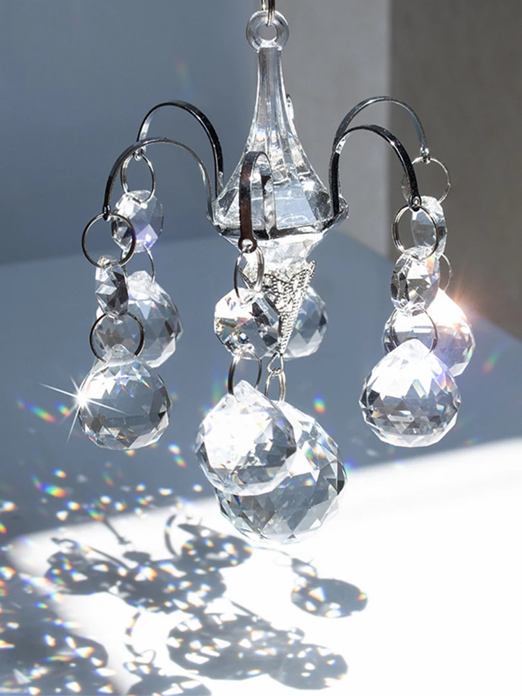 H&D Crystals Ball Prisms Suncatcher Window Hanging Ornament 