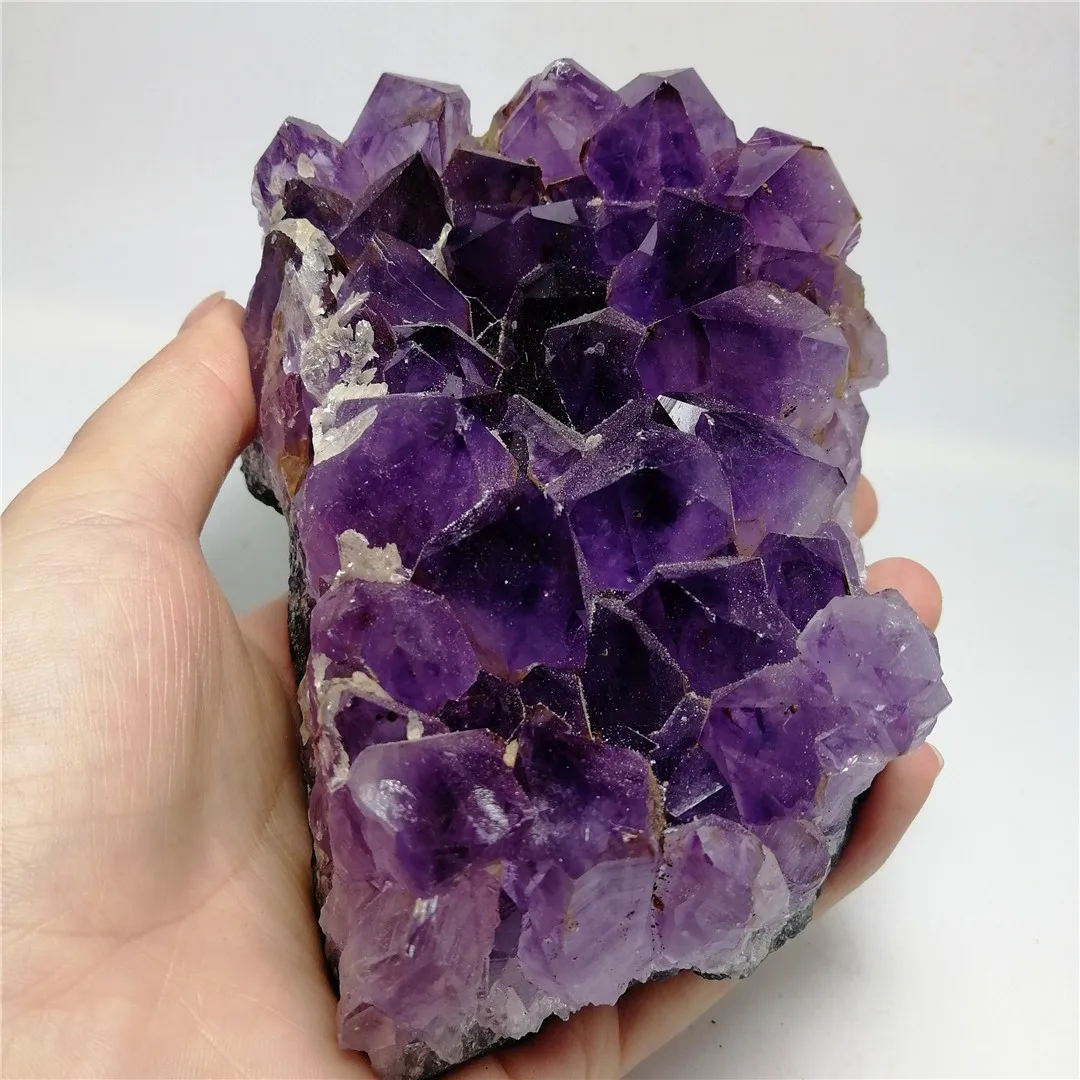 

Hot Natural Brazil amethyst geode cluster purple quartz Stone crystal geode amethyst cluster Healing for home decoration