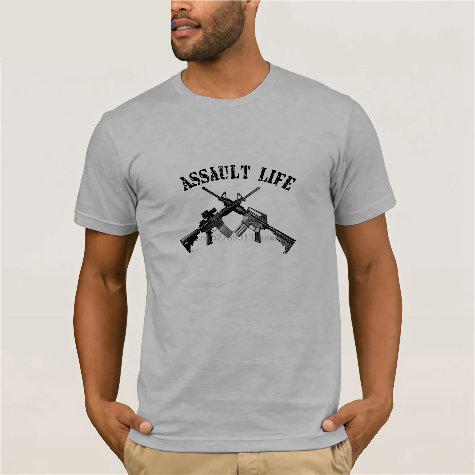 Штурмовая жизнь M4 Carbine футболка M16 Molon Labe Ar15 боевой патч Devgru печати|Мужские
