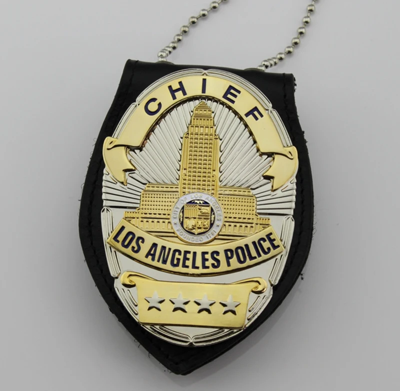 LAPD CHIEF LOS ANGELES POLICE-Реплика ТВ/кино реквизит значок задняя часть с зажимом для ремня