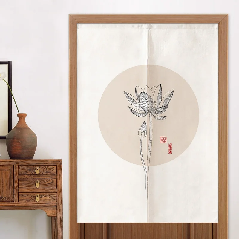 Китайская занавеска на дверь с цветами и птицами полузанавеска для гостиной