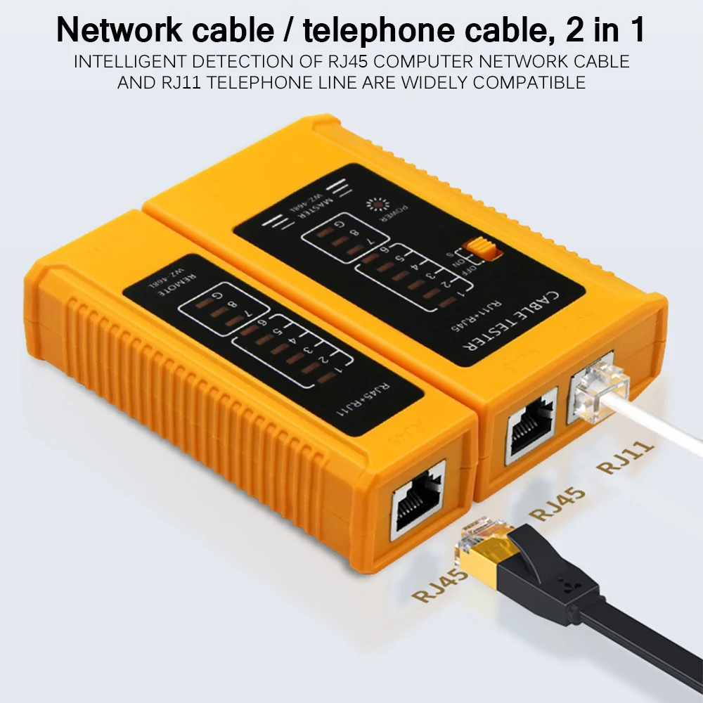Профессиональный тестер кабеля RJ11 RJ45 сетевого lan сетевой инструмент |