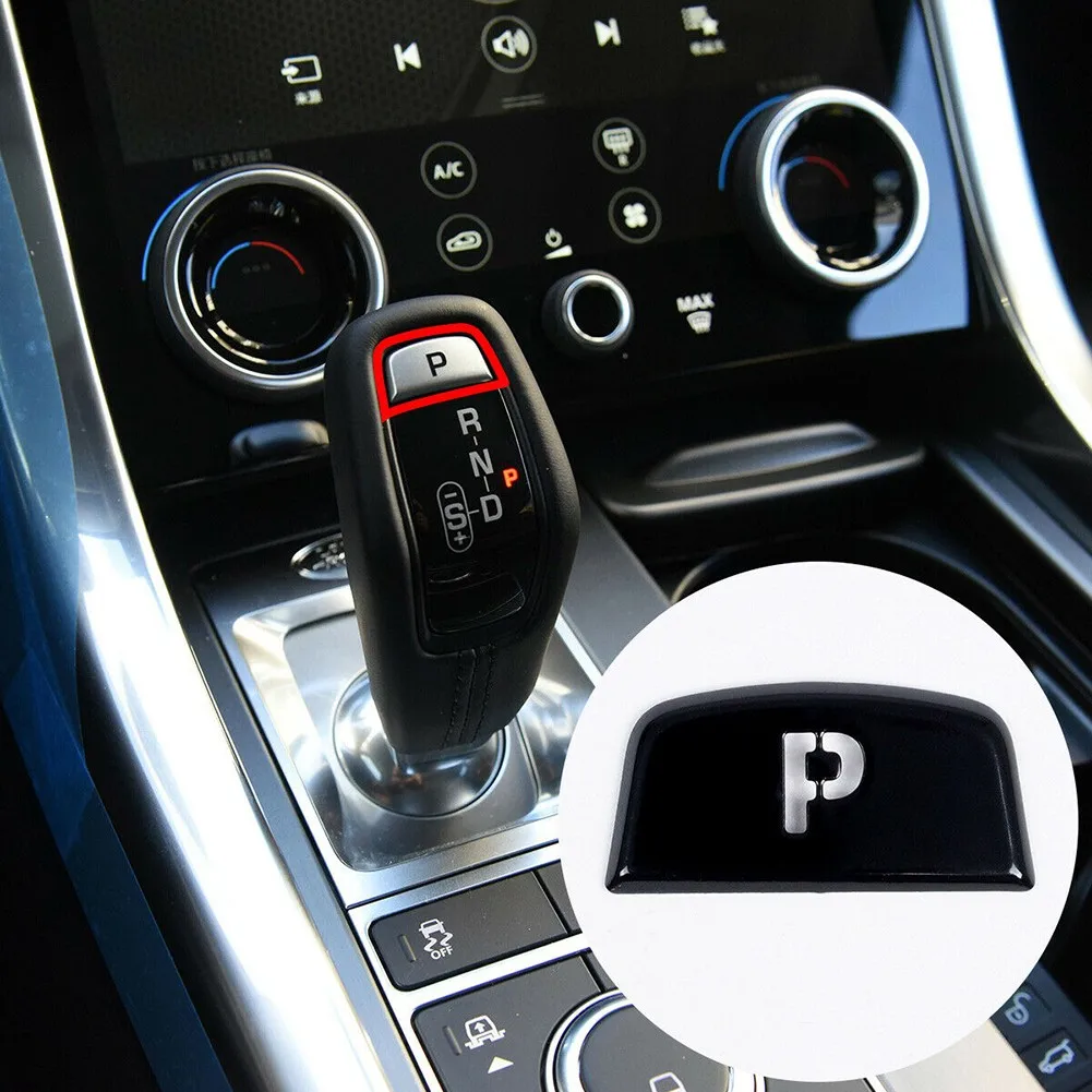 

Alloy Shift Gear Head P Button Sticker Cover Car Protection Cover Decorate Accessories For LR Range Rover Sport 2014-2017