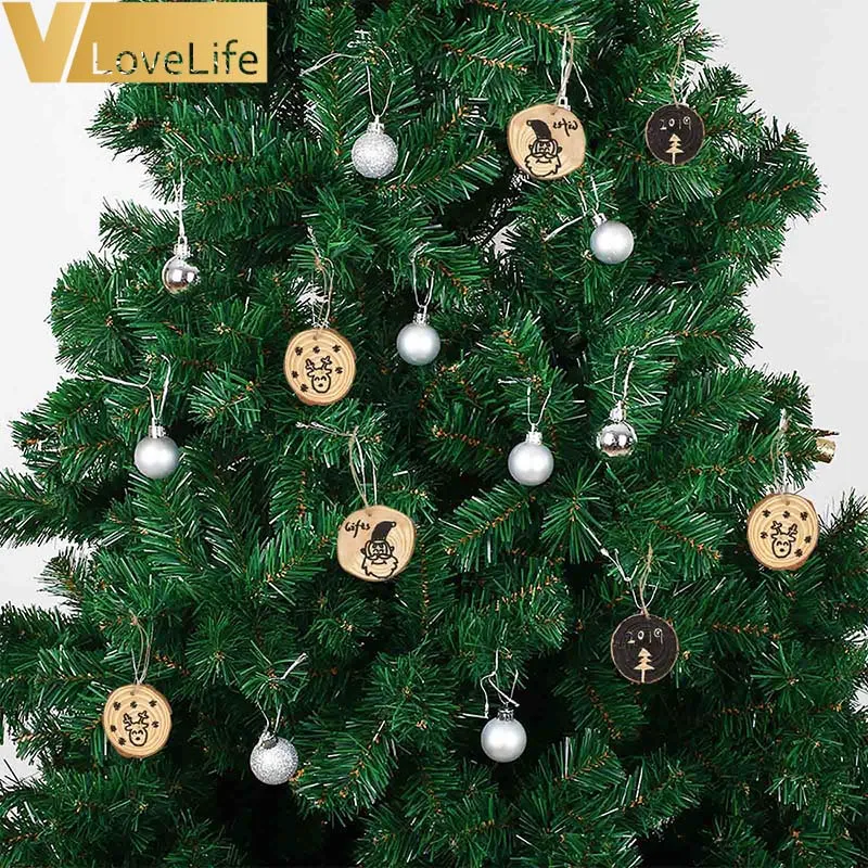 10 шт. DIY деревянные круглые безделушки бирки Natale шары Искусство ремесло украшения