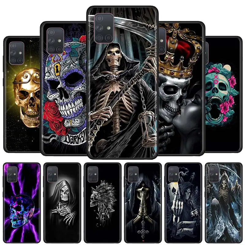 

Grim Reaper Skull Skeleton Soft TPU Case For Samsung Galaxy A51 A50 A71 A21s A31 A41 A10 A70 A30 A20e A40 A12 A02s Cover Coque