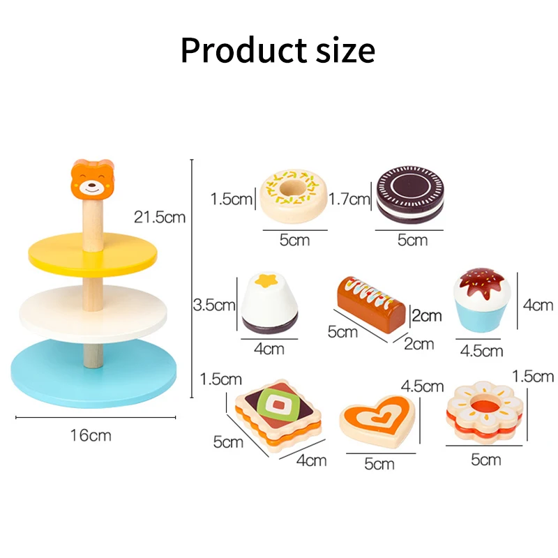 

IKAUOIE Play House Three-Tier Kitchen Toy Cake DIY Pretend Birthday Toy Children'S Plastic Puzzle Baby Gift Three-Tier Cake