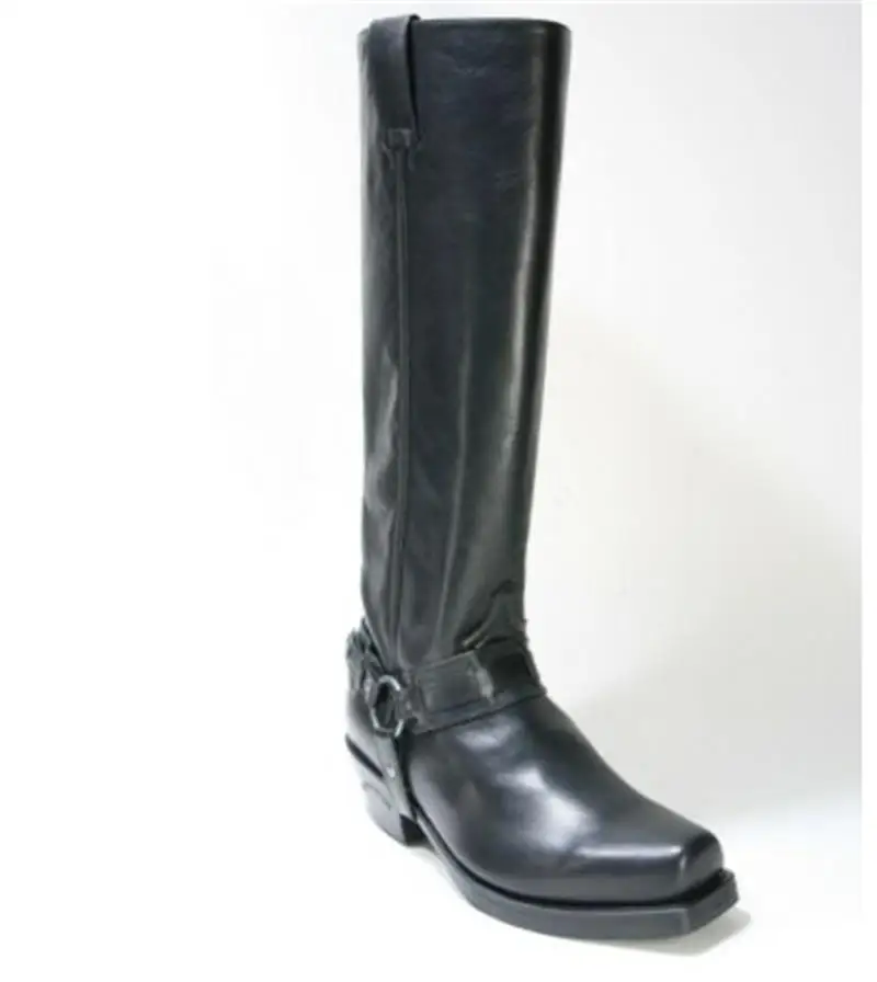 

Men's Boots Autumn And Winter 2021 New Black Men's Boots Long Barrel Knight Boots Cover Feet Fashion And Versatile Youth Trend