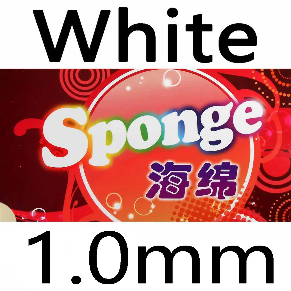 White 1.0mm 61 секундная высокоэластичная губка для настольного тенниса - Цвет: White 1.0mm