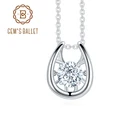 Женское ожерелье из серебра 925 пробы, с бриллиантом