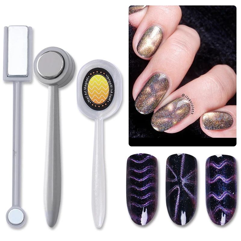 Многофункциональная магнитная ручка для дизайна ногтей 16 в 1 3D кошачьи глаза