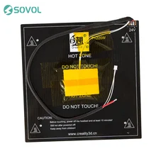 Creality Hot Bed Board+Cables Aluminum Heated Bed 220*220*3mm Black 24V 220W for Ender-3/Ender-3 Pro/Ender-5 3D Printer Parts
