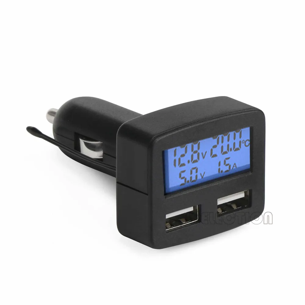 Многофункциональное автомобильное зарядное устройство 3A 5 в постоянного тока 2 USB