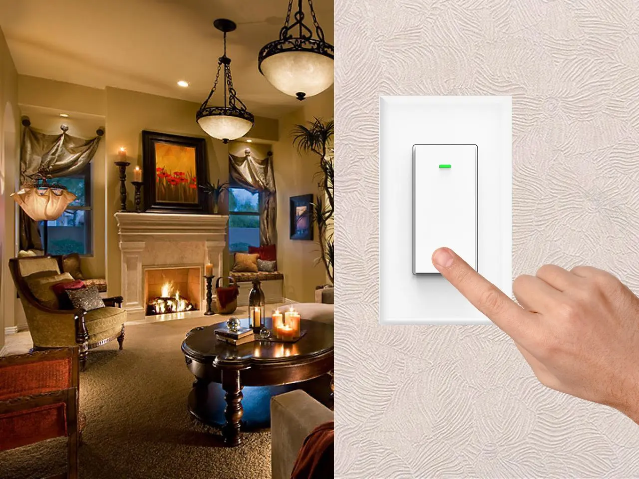 Wi-Fi, умный светильник с двойным управлением, настенный прерыватель Swtich App, голосовой беспроводной Таймер, 2 способа дистанционного управления, с Alexa Google Home