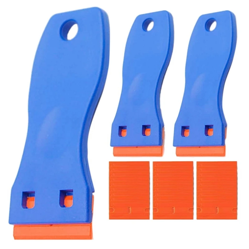 

Plastic Scraper Scraper 3Pcs and Scraper Blade 27 Pcs Plastic Razor Blade Scraper Tool Paint Scraper Tool Window Scraper