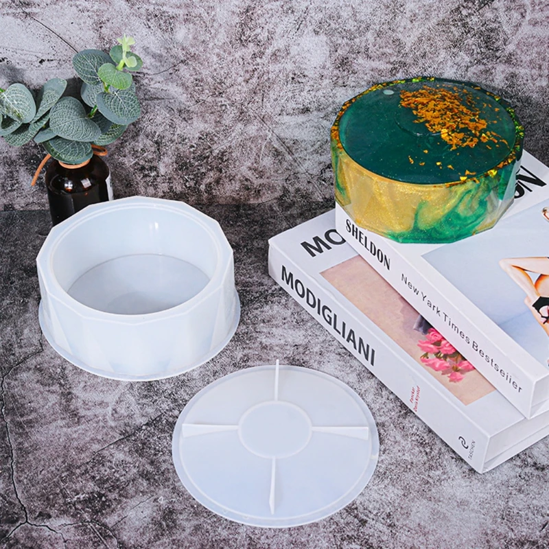 

Y4QB Round and Rhombus Shape Resin Silicone Mold Gifts to Classmates Family Friends