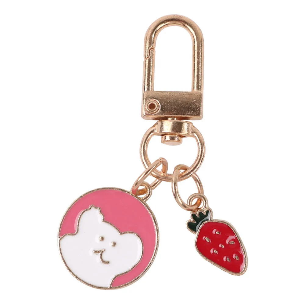 Модные брелки в виде клубники медведя мультяшная Милая Автомобильная сумка