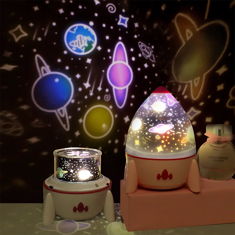Светодиодный ночной светильник Rocket Galaxy музыка с дистанционным управлением через