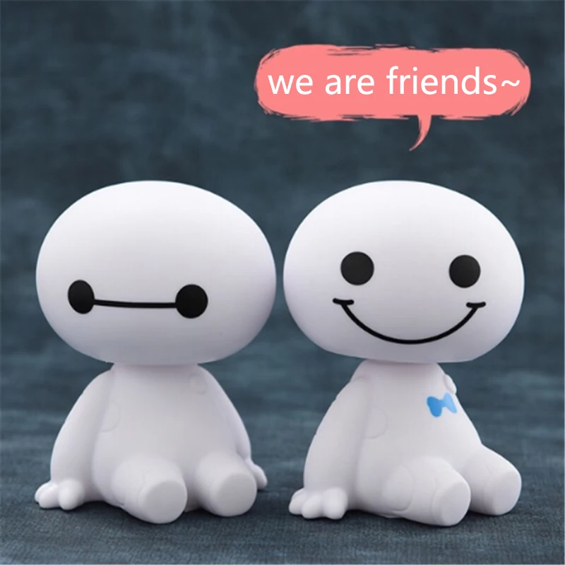 Милая игрушка робот с вращающейся головой мультяшная пластиковая кукла