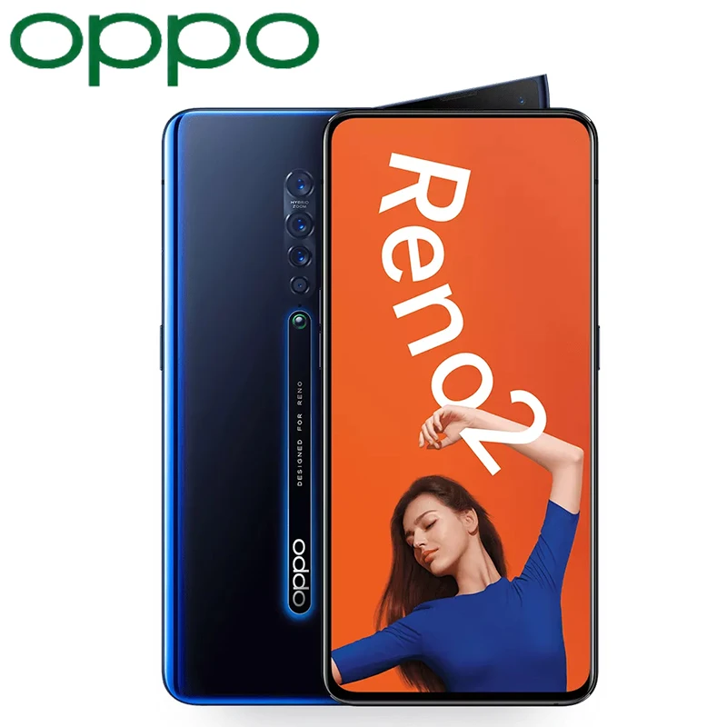 OPPO Reno 2 Мобильный телефон Snapdragon 730G Восьмиядерный 8G+ 128G 48MP камера телефон VOOC 3,0 экран отпечаток пальца 5x зум OIS