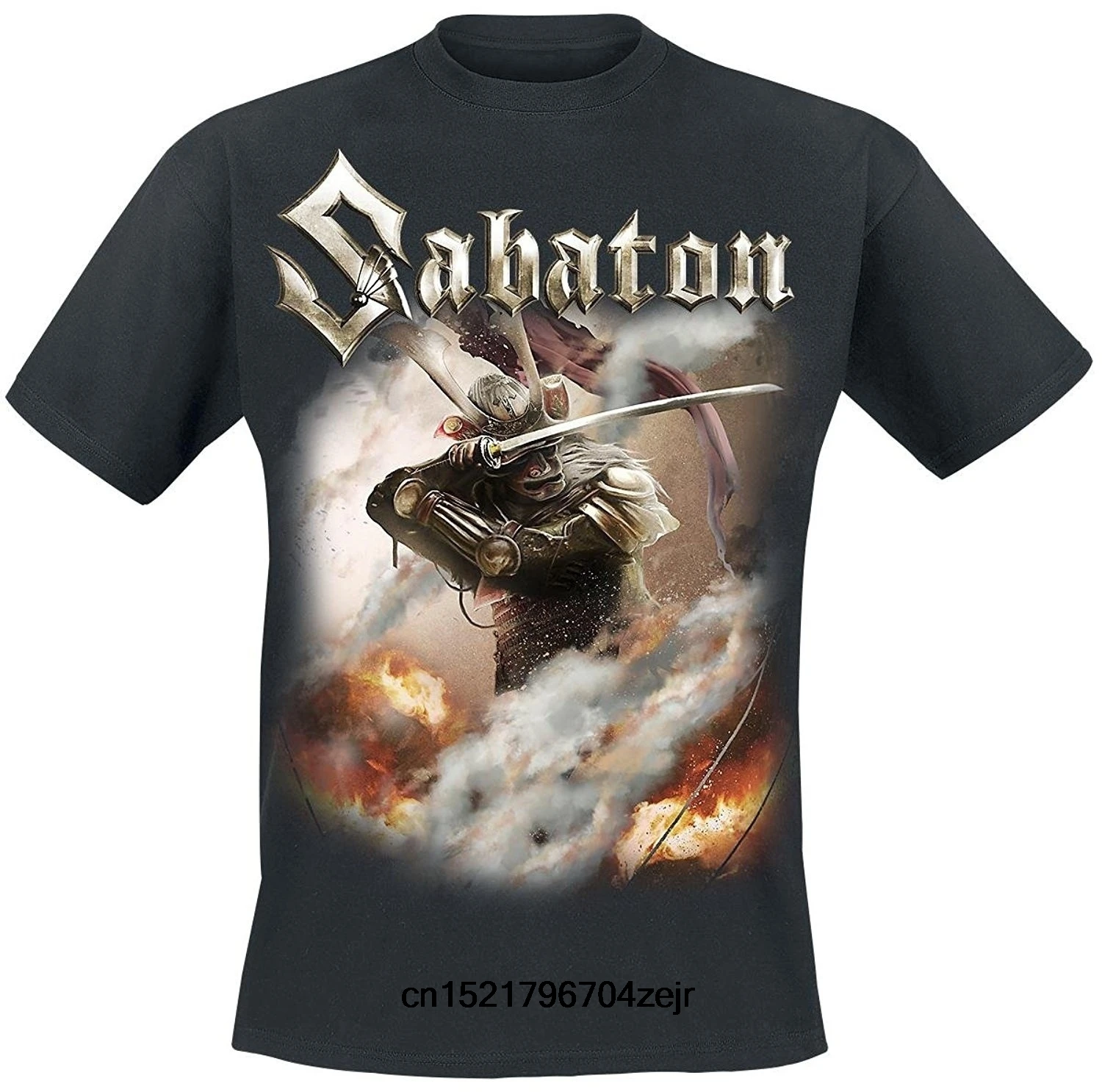 Мужская футболка Sabaton Shiroyama черная Повседневная с круглым вырезом новые