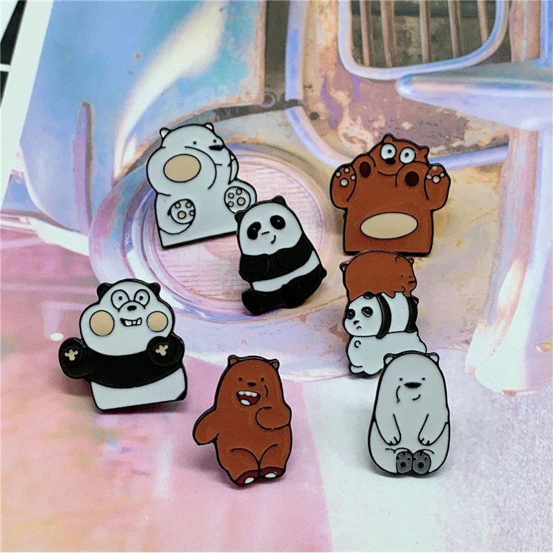 

Animal Enamel Pins Japanese Cute Bear Badges Bag Accessories Student Girl Gift for Friends Brooch Trendy Clothes Jewelry
