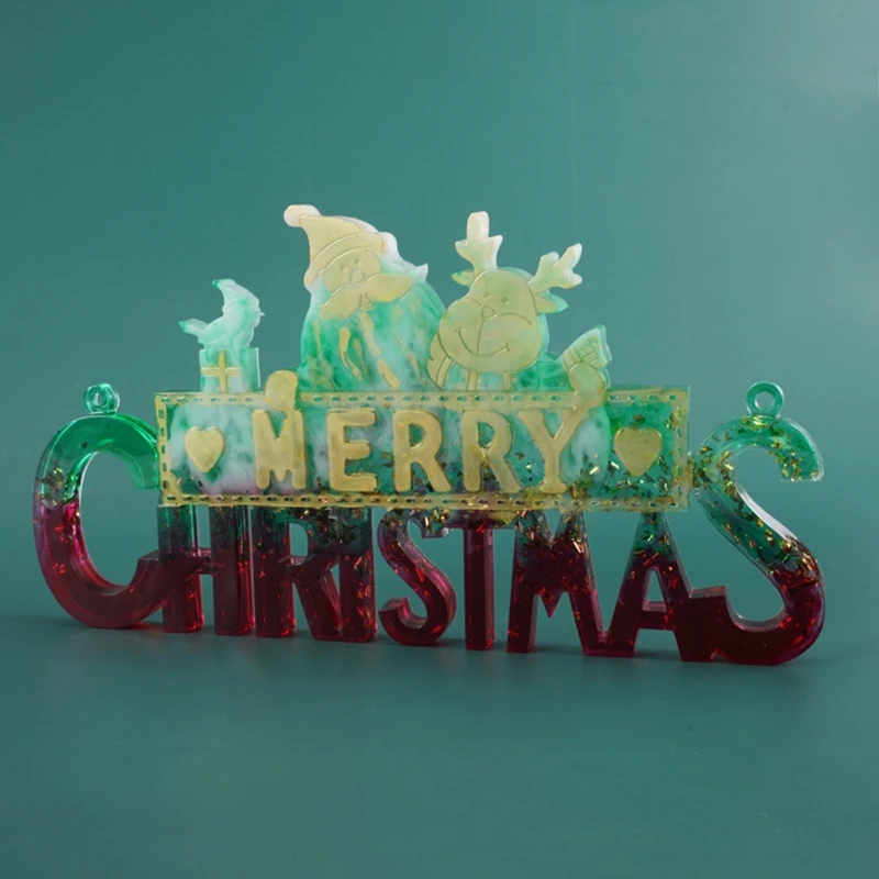 Кристальная эпоксидная смола форма рождественские буквы перечисленные