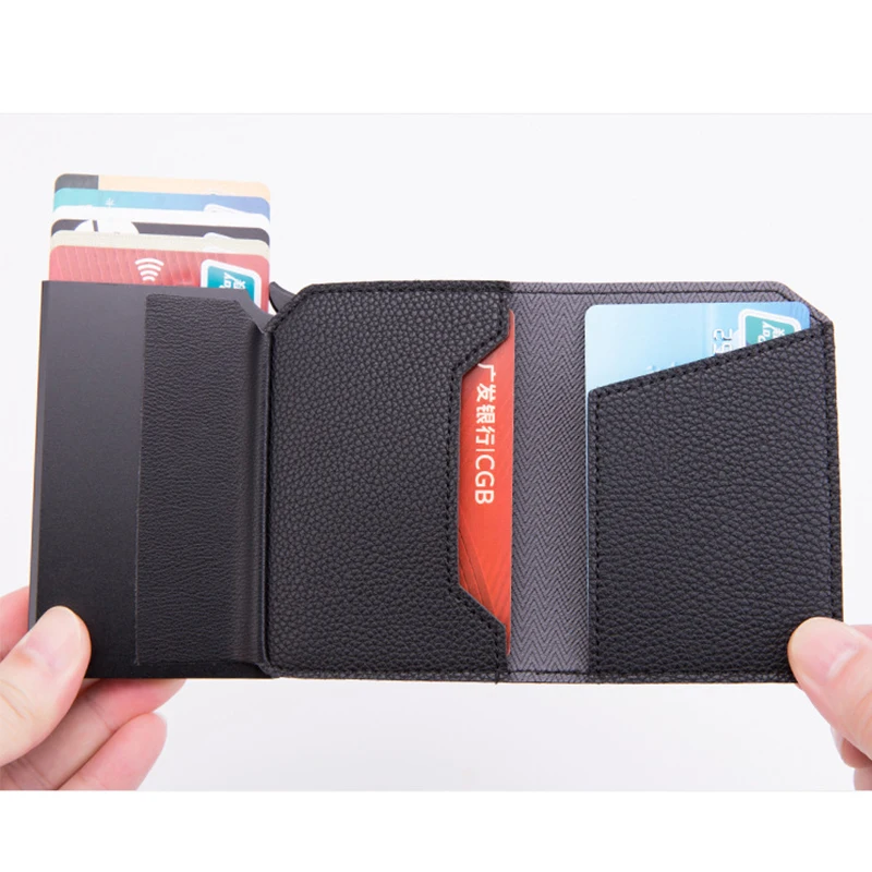 Мужской держатель для кредитных карт Bycobecy из углеродного волокна с RFID