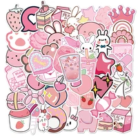 103050 pcs cartoon cute pink girl graffiti sticker suitcase guitar computer mobile phone water cup skateboard waterproof paste