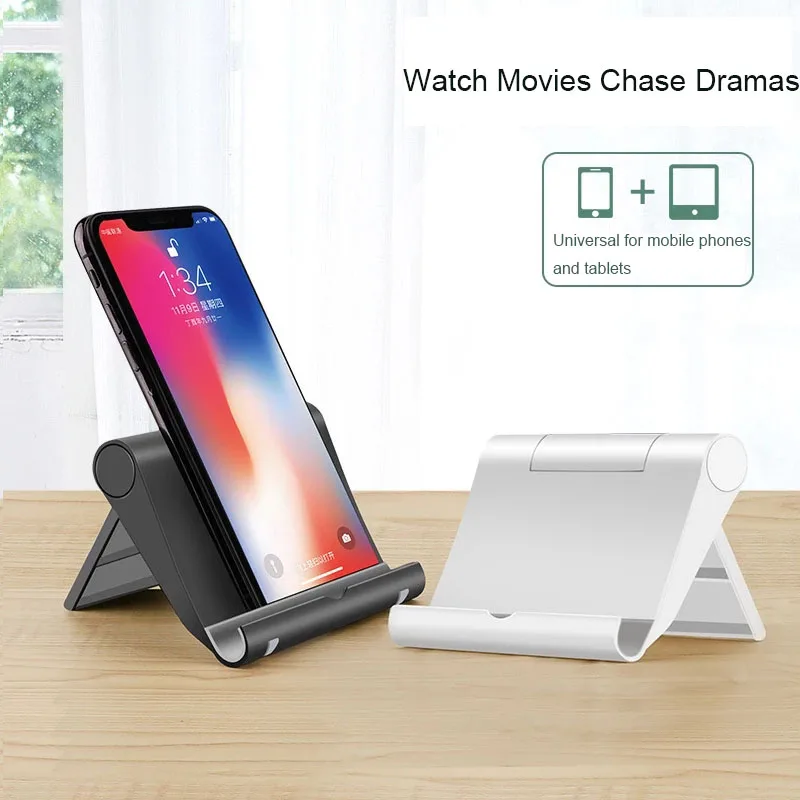 

Lazy Phone Holder Desk Accessories For Mobile Phone Iphone 12 Pro Max Bracket Tablet Fold Rotatable Iphone 11 Desktop Stand