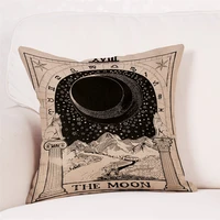 home decor cushion cover cotton linen moon sun star print pillowcase 4545cm decorative pillows for sofa bed throw pillow covers