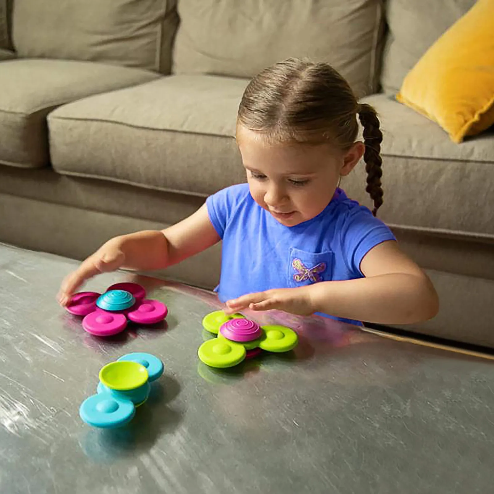 

2020 Creative Educational Baby Toy Sucker Top Toy Three-color Top Toy Gift Fun Children's Top Set F beyblade burst Free Shipping