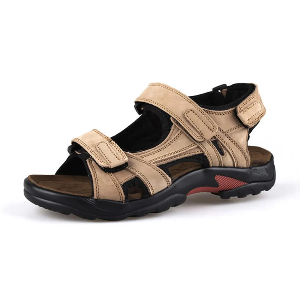 Мужские сандалии из натуральной кожи высшего качества летние мужские уличные