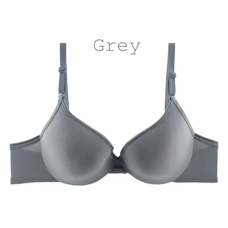 Beauwear, сексуальные бюстгальтеры для женщин, пуш-ап, бюстгальтер, бесшовный, без косточек, бюстгальтер на косточках, женское нижнее белье, нижнее белье, плюс размер, 40A-46C - Цвет: Grey