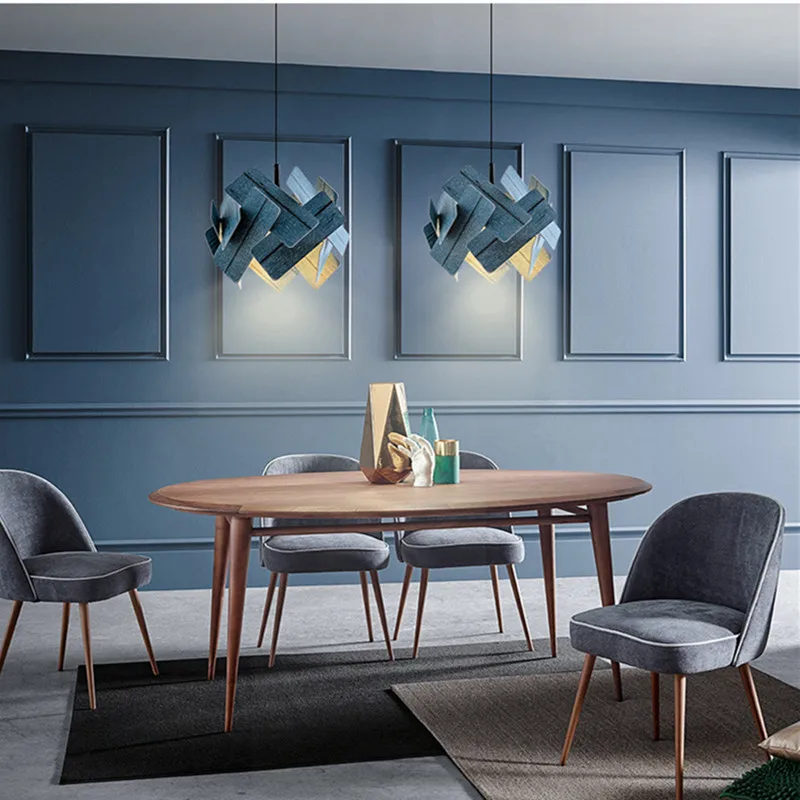 Скандинавский многоцветный арт стека дизайн подвесной светильник с