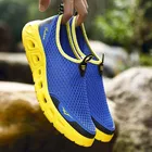 Летние уличные кроссовки для мужчин и женщин, дышащие сетчатые водные туфли, Водная обувь, Нескользящие пляжные сандалии, размера плюс