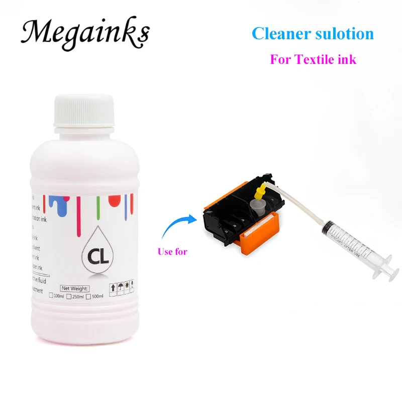

250ML 500ML DTG Textile Ink Cleaning Liquid for Epson for Roland for Mimaki Printer Printhead and Tube Cleaner Solution Fluid