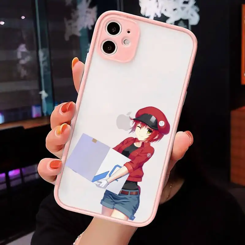 

Working cell anime Phone Cases matte transparent For iphone 7 8 11 12 plus mini x xs xr pro max cover