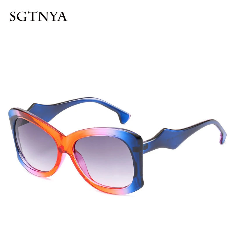 Новые европейские и американские модные солнцезащитные очки в большой оправе