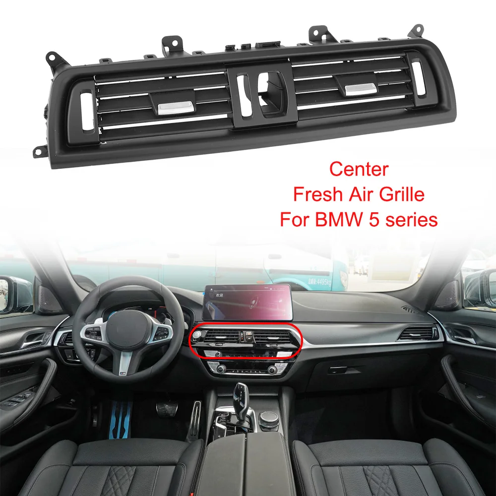 

Front Row Wind Left Center Right For BMW 5 Series F10 F18 Air Conditioning Vent Grille Outlet Panel With Chrome Plate
