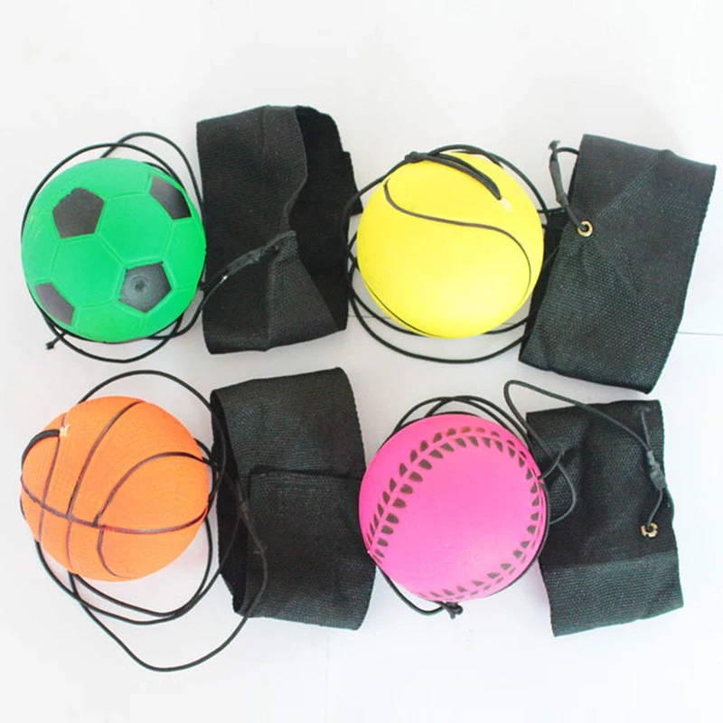 

Children Elastic Rubber Ball For Wrist Exercise Hand Finger Stiffness Relief Wrist Bounce Ball Kids 63mm Bouncy Wrist Band Ball