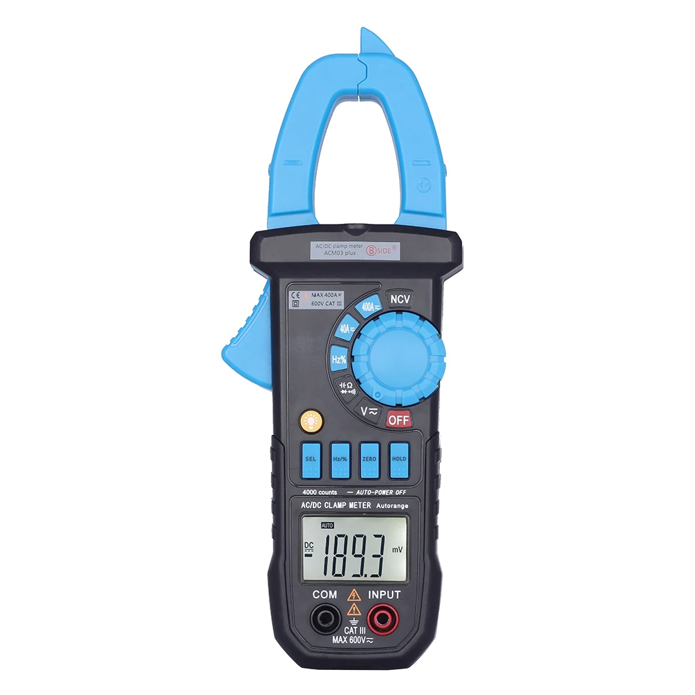 BSIDE ACM03 Plus 400A цифровой клещи Автоматический диапазон AC / DC Ток Напряжение Частота